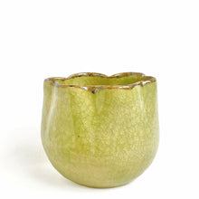 Green crackle glazed vase