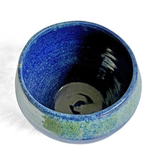 Deep blue glazed pot