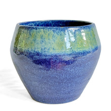 Deep blue glazed pot