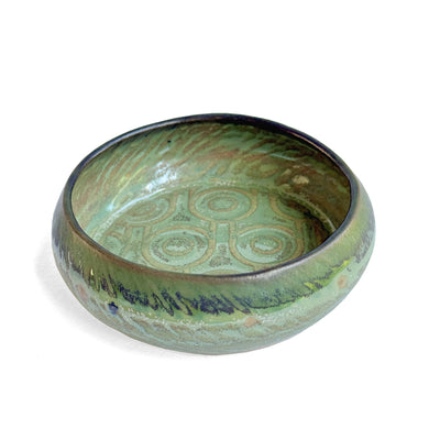 Green geometric pattern small bowl