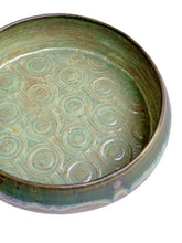Green geometric pattern large bowl