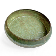 Green geometric pattern large bowl