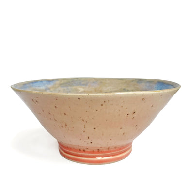 Pink speckle glazed bowl