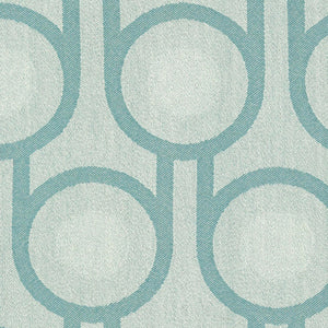 Woven Wool Fabric | Benedict Blue Large Repeat Pattern