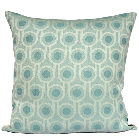 Woven Wool Cushion | Benedict Blue Small Repeat Pattern 45x45cm