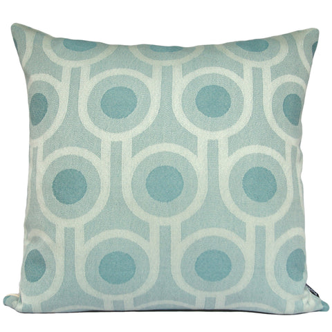 Woven Wool Cushion | Benedict Blue Large Repeat Pattern 45x45cm