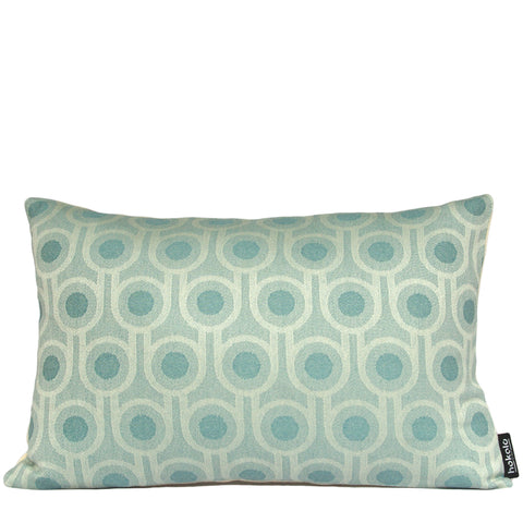 Woven Wool Cushion | Benedict Blue Small Repeat Pattern 45x30cm