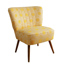 Vintage Cocktail Chair in Benedict Dawn Large Repeat woven wool fabric