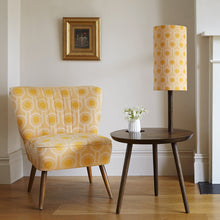 Vintage Cocktail Chair in Benedict Dawn Large Repeat woven wool fabric