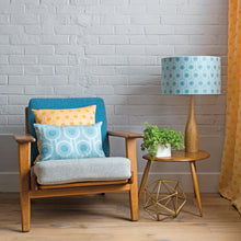 Woven Wool Lampshade | Benedict Blue Pattern
