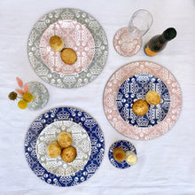 Melamine Round Placemat in Blue Jubilee Crown Orb Print