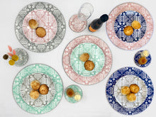 Melamine Round Placemat Coaster Set of 4 in Jubilee Crown Orb Prints