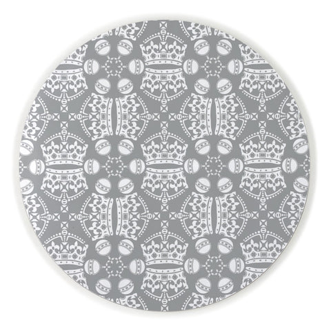 Melamine Round Placemat Coaster Set of 4 in Jubilee Crown Orb