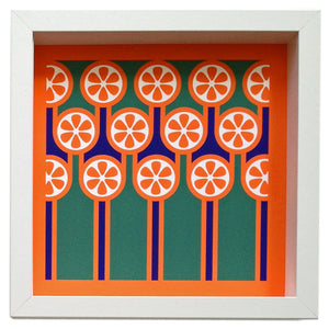 hokolo giclee art print oranges stripes