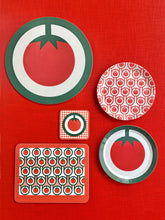 Melamine Round Placemat in Red Tomato Print