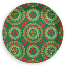 Plate in Christmas Brussels Sprouts Chestnuts Cranberries Print