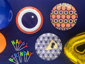 Plate in Blueberries Oranges Print